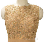 Trumpet/Mermaid Floor-Length Tulle Sleeveless Off-The-Shoulder Formal Prom Dresses With Beading