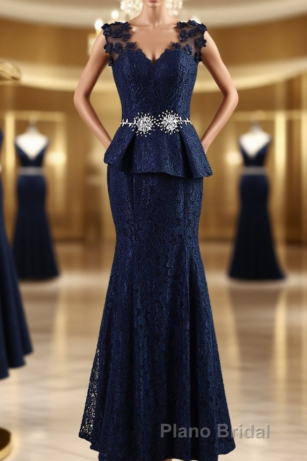 Trumpet/Mermaid Scoop Floor-Length Lace Mother of the Bride Dresses With Applique Main image