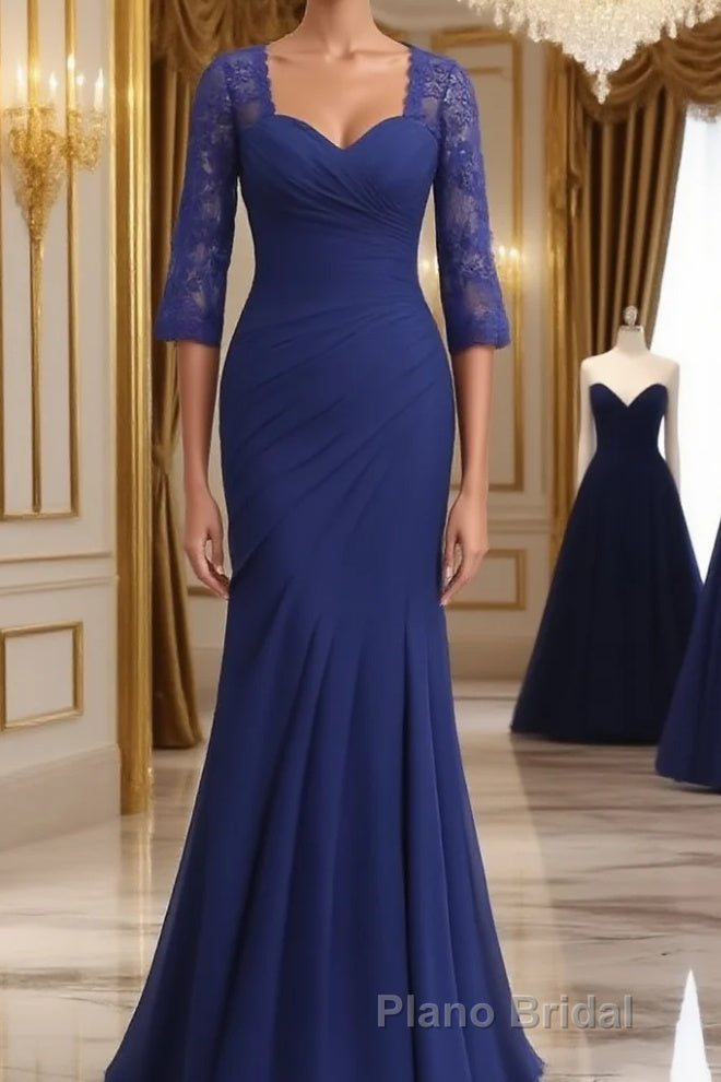 Trumpet/Mermaid Sweetheart Floor-Length Chiffon Mother of the Bride Dresses With Lace Main image