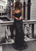 Trumpet/Mermaid V Neck Sleeveless Sweep Train Tulle Evening Dress With Beading Appliqued
