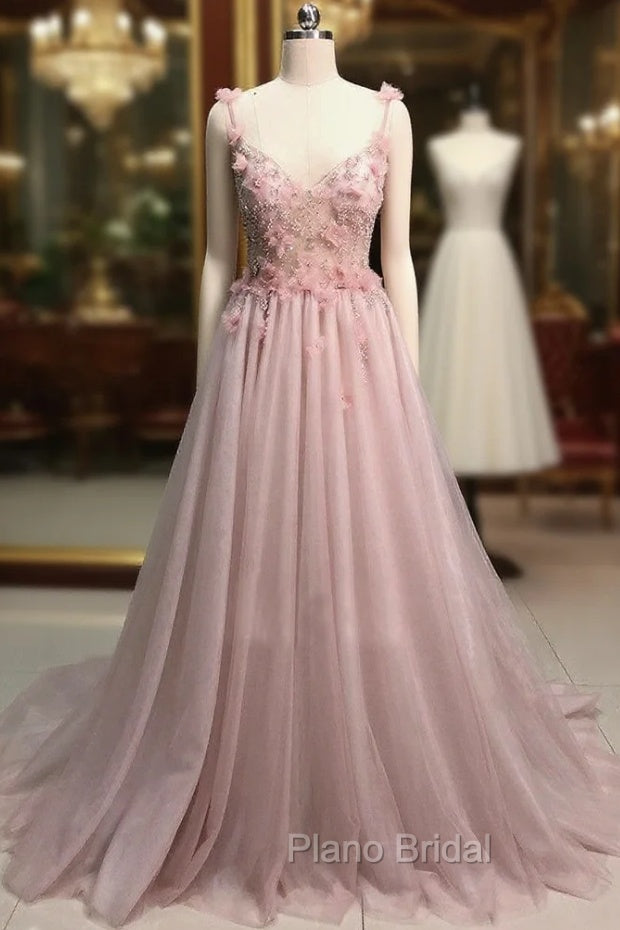 Tulle A-Line/Princess Appliques Lace Wedding Dresses