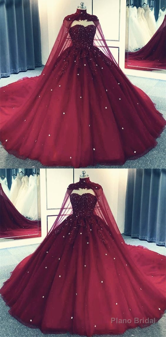 Tulle Ball Gown Prom Dress With Cape Main image