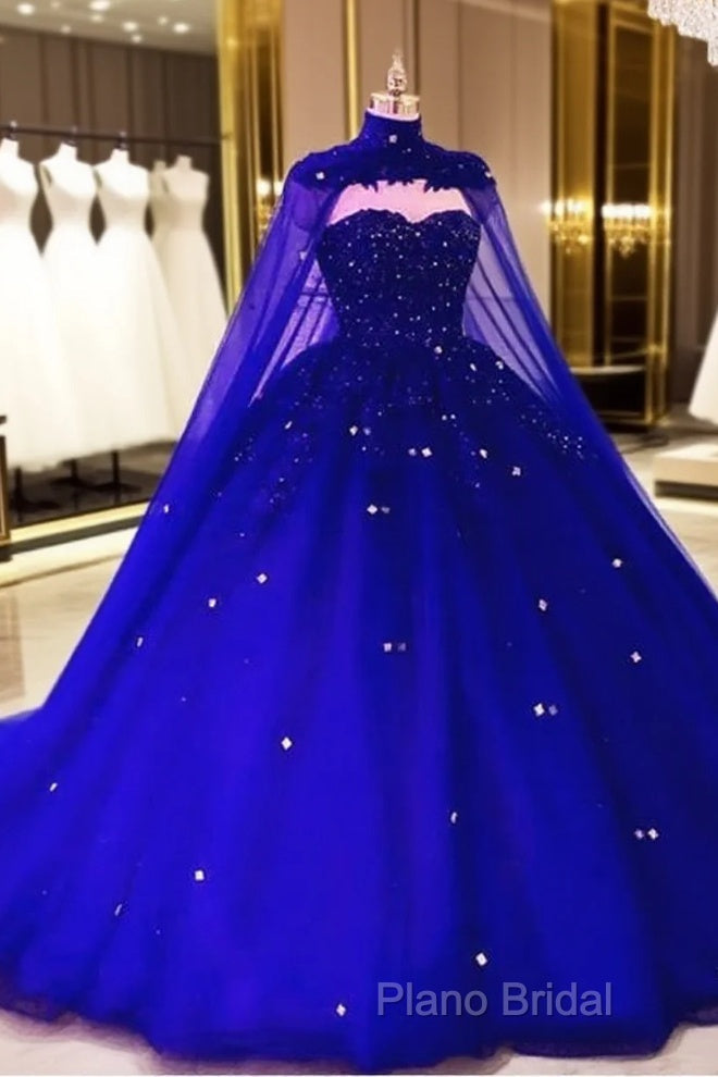 Tulle Ball Gown Quinceanera Dresses With Cape Formal Prom Dresses Main image