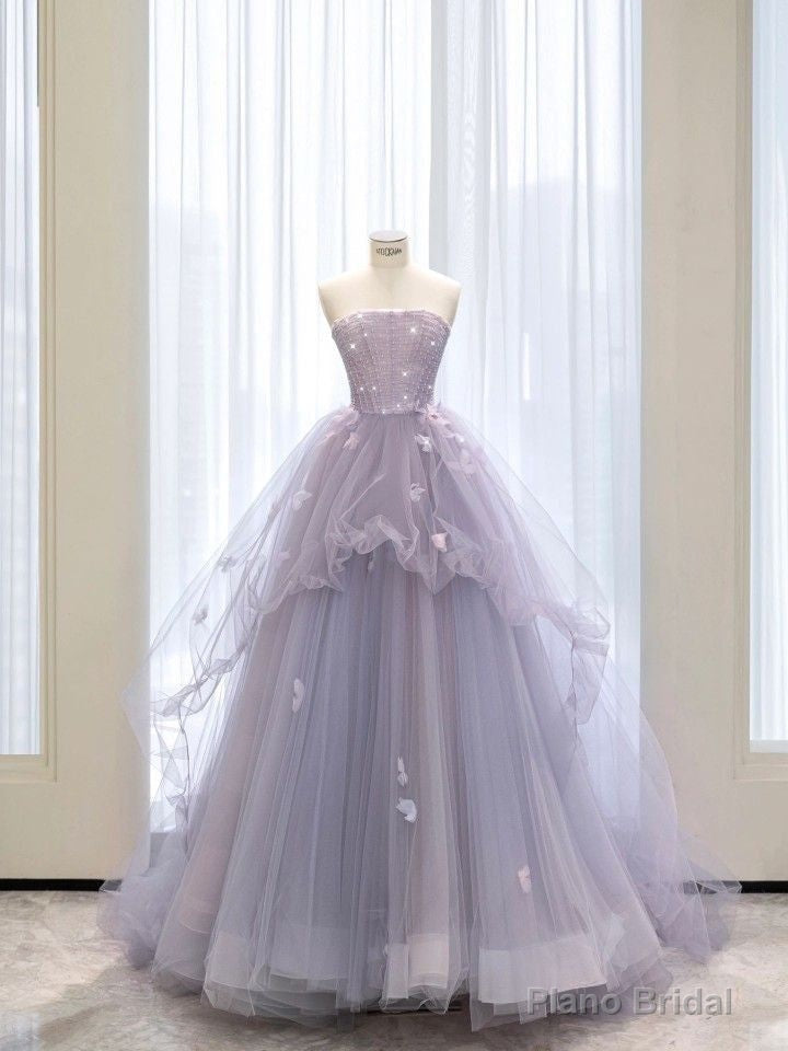 Tulle Ball Gown Sweetheart Lace-Up Back Sleeveless Quinceanera Dress Main image
