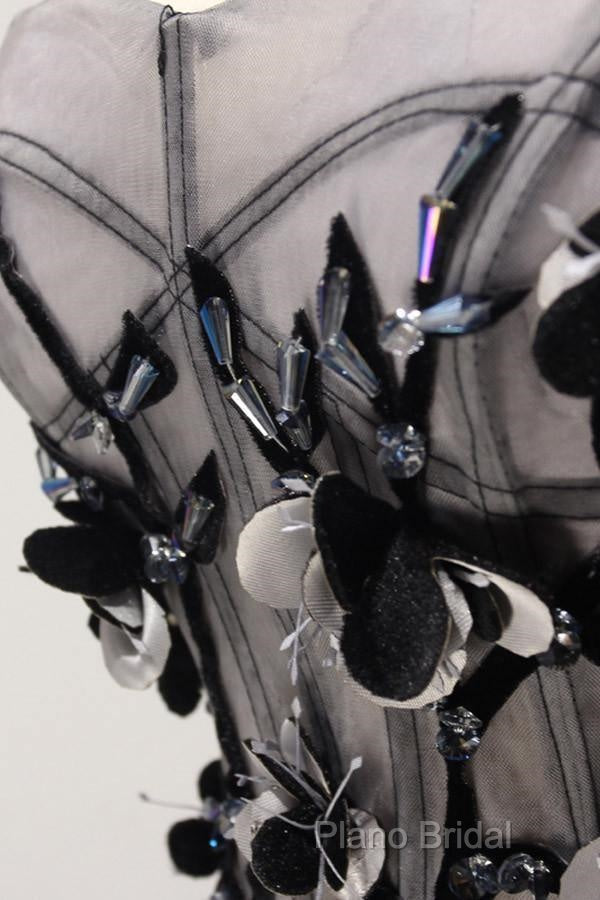 Tulle Gray Short Formal Prom Dresses Homecoming Dresses Coktail Dresses