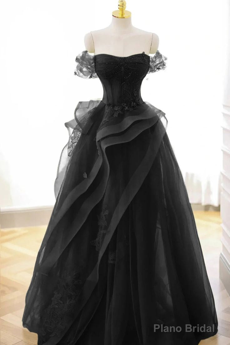 Tulle Lace Long Prom Dress Main image