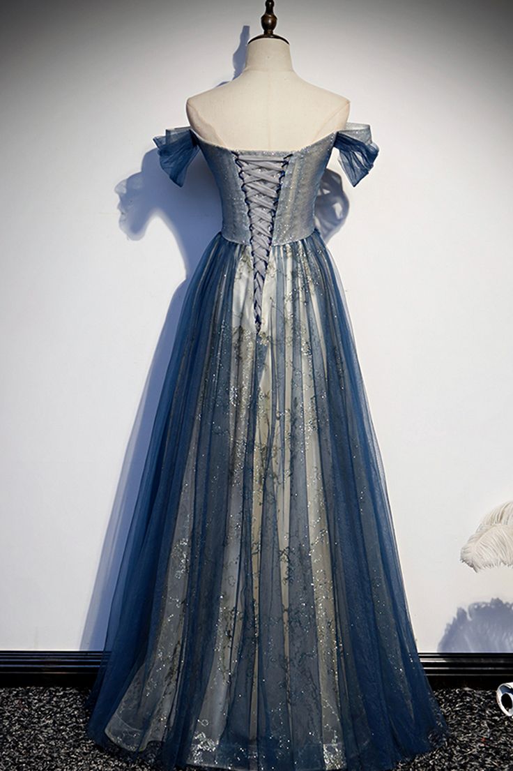 Tulle Long Off Shoulder Formal Evening Dresses Secondary image