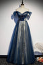 Tulle Long Off Shoulder Formal Evening Dresses