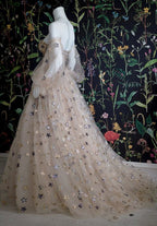 Light Color Exquisite Elegant Fashion Long Tulle Ball Gown Formal Evening Dresses