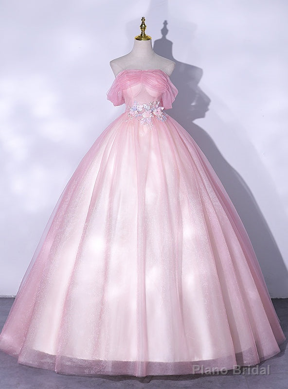 Tulle Off the Shoulder Appliques Quinceanera Dress