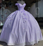 Tulle Princess Off Shoulder Long Formal Prom Dresses, Long Strapless Pink Flower Appliqu¨¦S Formal Evening Dresses