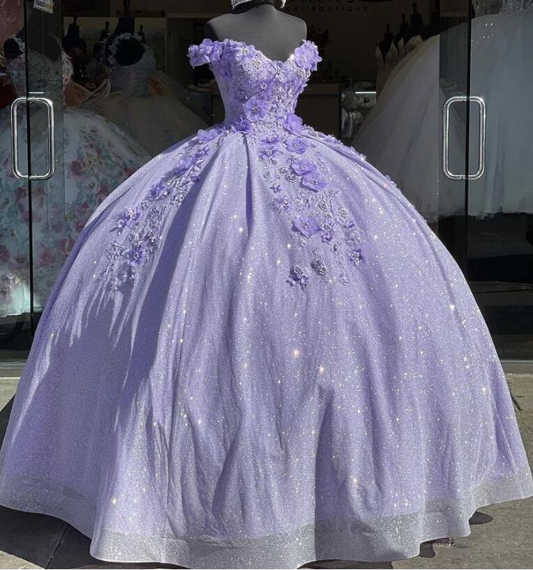 Tulle Princess Off Shoulder Long Formal Prom Dresses, Long Strapless Pink Flower Appliqu¨¦S Formal Evening Dresses