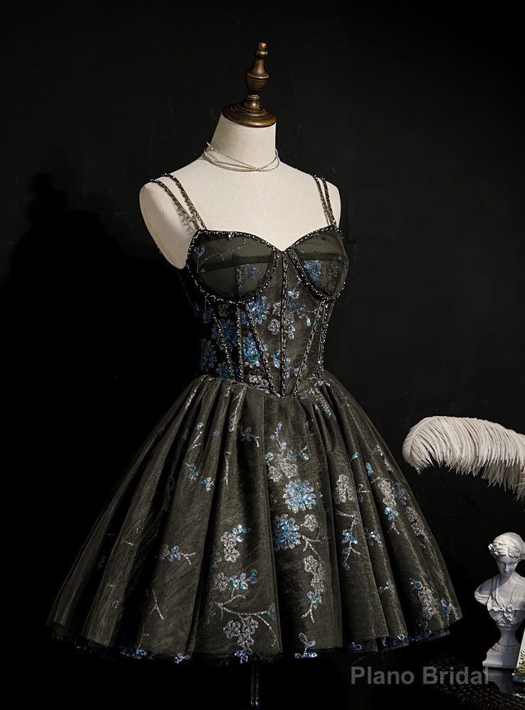 Tulle Sequins Beading Homecoming Dress