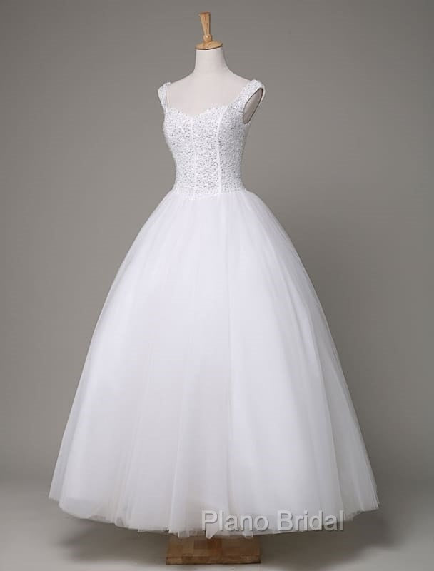 Tulle Wedding Dresses Sweatheart Beading Ball Gown Floor Length Bridal Dresses Secondary image