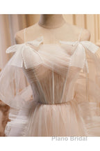 Unique And Noble Ivory Sleeveless Off Shoulder Ball Dresses Ivory Sheer Thin Shoulder Strap With Backless Strap Formal Prom Dresses