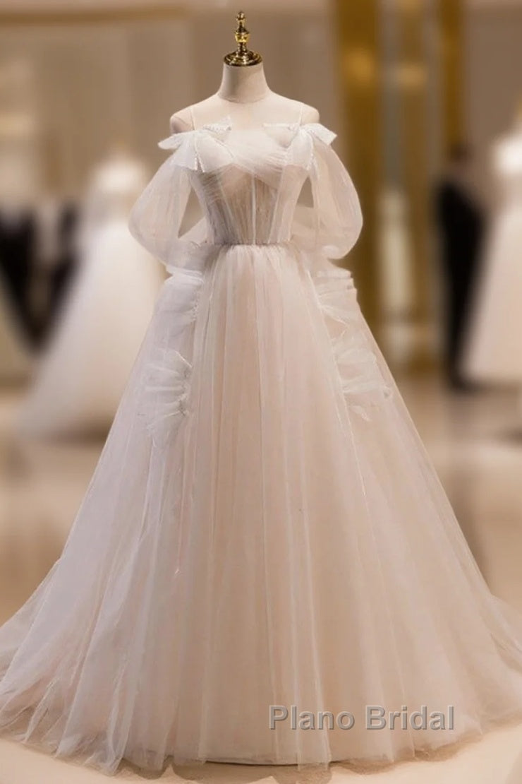 Unique And Noble Ivory Sleeveless Off Shoulder Ball Dresses Ivory Sheer Thin Shoulder Strap With Backless Strap Formal Prom Dresses