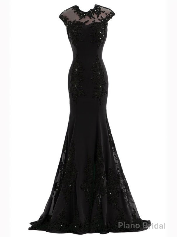 Unique Appliques Beading Trumpet/Mermaid Mother of the Bride Dress