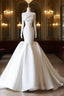 Unique Mermaid Strapless Ivory Satin Wedding Dresses Brides Dresses