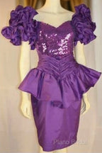 Unique Purple Short Formal Prom Dresses, Formal Dresses