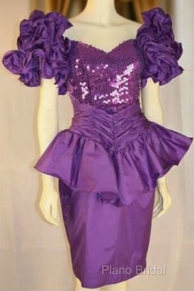 Unique Purple Short Formal Prom Dresses, Formal Dresses Main image