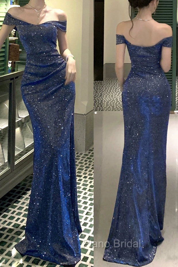 Unique Sequin Long Formal Prom Dresses, Sequin Evening Dresses Main image