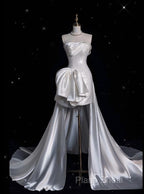 Unique Sheath Strapless Sequin Short White Wedding Dresses Brides Dresses
