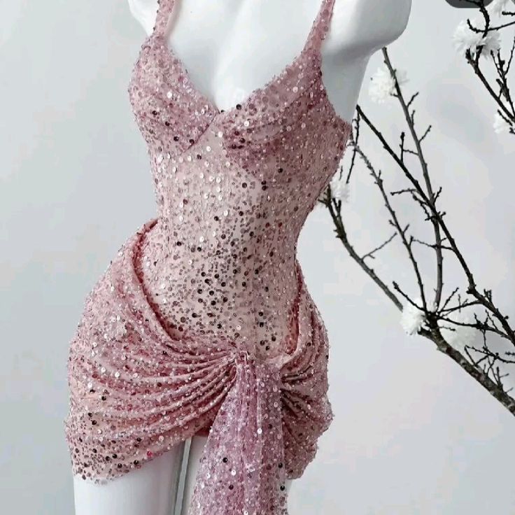 Unique Sheath Straps Sequin Lilac Formal Tight Homecoming Dresses 8Th Grad Dance Graduation Dresses Short Hoco Dresses Secondary image