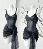Unique Sheath Straps Sequin Lilac Formal Tight Homecoming Dresses 8Th Grad Dance Graduation Dresses Short Hoco Dresses