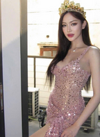 Unique Sheath Straps Sequin Lilac Formal Tight Homecoming Dresses 8Th Grad Dance Graduation Dresses Short Hoco Dresses