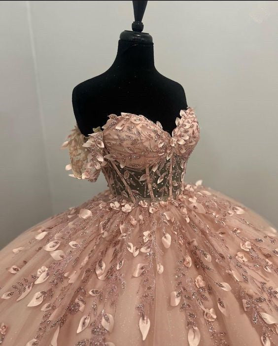 Unique Sleeveless Light Pink Ball Gown Formal Prom Formal Evening Formal Dresses