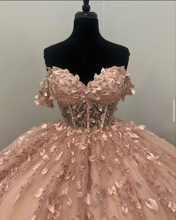 Unique Sleeveless Light Pink Ball Gown Formal Prom Formal Evening Formal Dresses