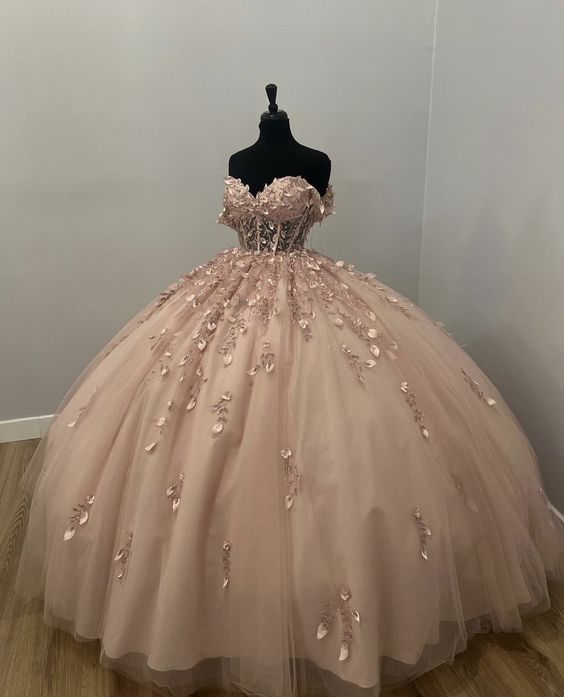 Unique Sleeveless Light Pink Ball Gown Formal Prom Formal Evening Formal Dresses