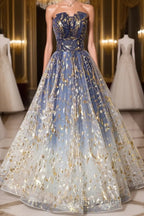 Unique tulle lace long Formal Prom dress tulle formal dress