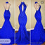 2025 Halter Blue Mermaid Prom Dresses