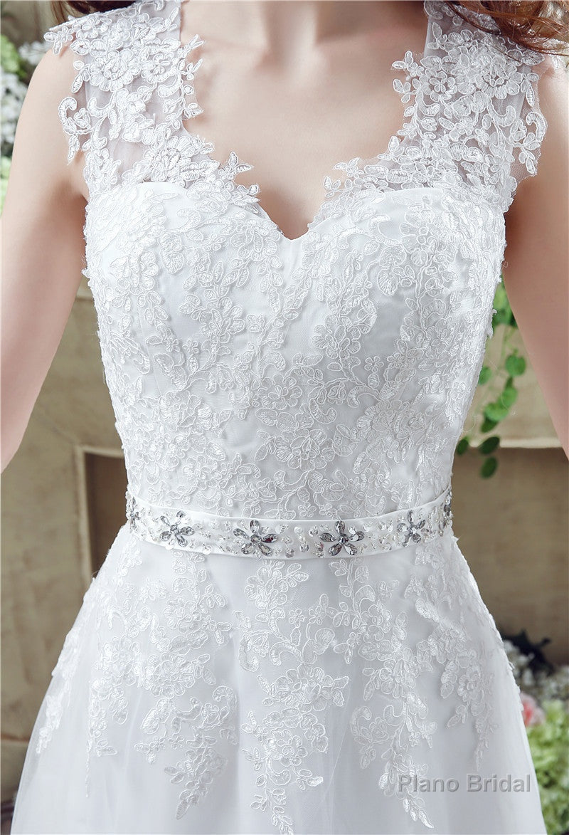 V-Neck A-Line Wedding Dresses