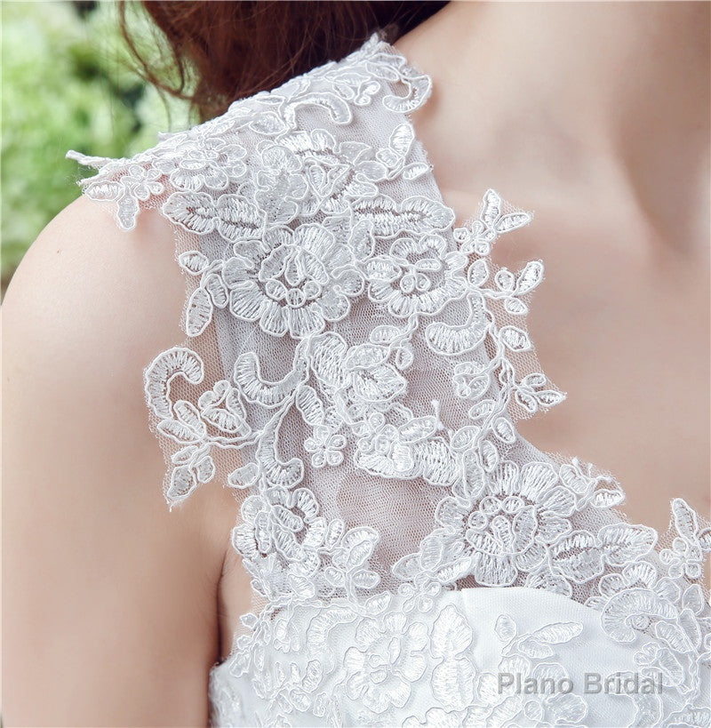 V-Neck A-Line Wedding Dresses