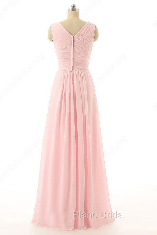 V-Neck Chiffon With Flower(S) Bridesmaid Dresses