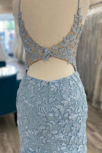 V Neck Light Blue Short Lace Formal Prom Dresses, Light Blue Short Blue Lace Graduation Homecoming Dresses