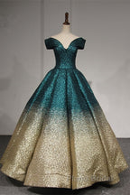 V-Neck Off The Shoulder Sequins Ball Gowns Quinceanera Dresses