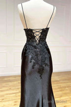 Wine Red Appliques Mermaid Long Formal Dress