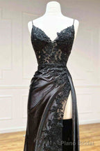 Wine Red Appliques Mermaid Long Formal Dress