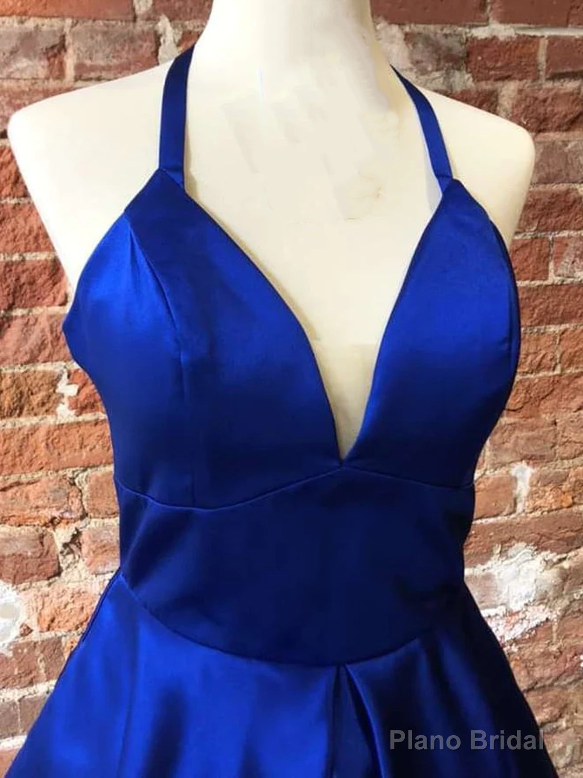 V Neck Short Blue Prom Dresses, Short Blue V Neck Formal Homecoming Dresses
