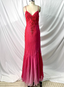 Vibrant Mermaid Thin Strap V-Neck Beaded Chiffon Long Formal Prom Dresses