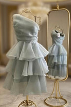 Vintage A-Line One Shoulder Homecoming Dresses 18Th Birthday Outfits