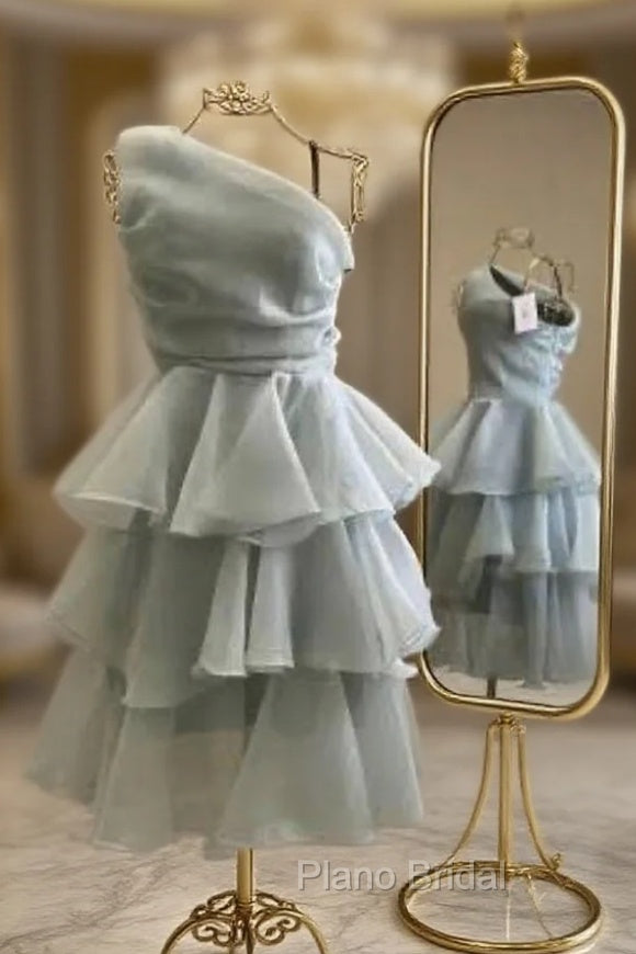 Vintage A-Line One Shoulder Homecoming Dresses 18Th Birthday Outfits