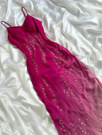 Vintage A Line Spaghetti Strap Exquisite Beaded Ombre Chiffon Formal Prom Dresses Wedding Guest Dresses