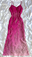 Vintage A Line Spaghetti Strap Exquisite Beaded Ombre Chiffon Formal Prom Dresses Wedding Guest Dresses