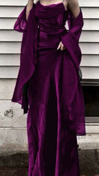Vintage A Line Spaghetti Straps Sleeveless Burgundy Formal Prom Dresses Long Formal Prom Dresses