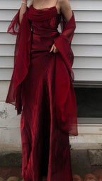 Vintage A Line Spaghetti Straps Sleeveless Burgundy Formal Prom Dresses Long Formal Prom Dresses