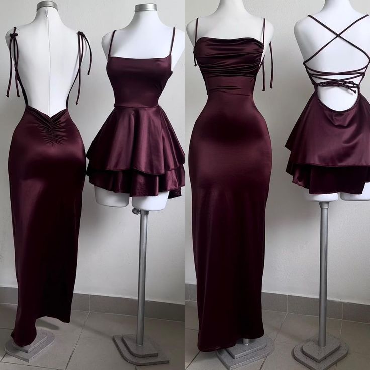 Vintage A Line Straps Burgundy Birthday Outfits Homecoming Dresses Main image